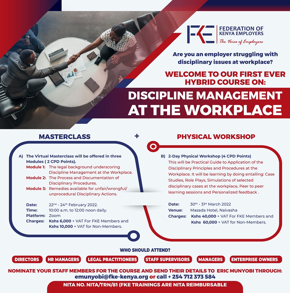 Hybrid Course : Discipline Management at the Workplace