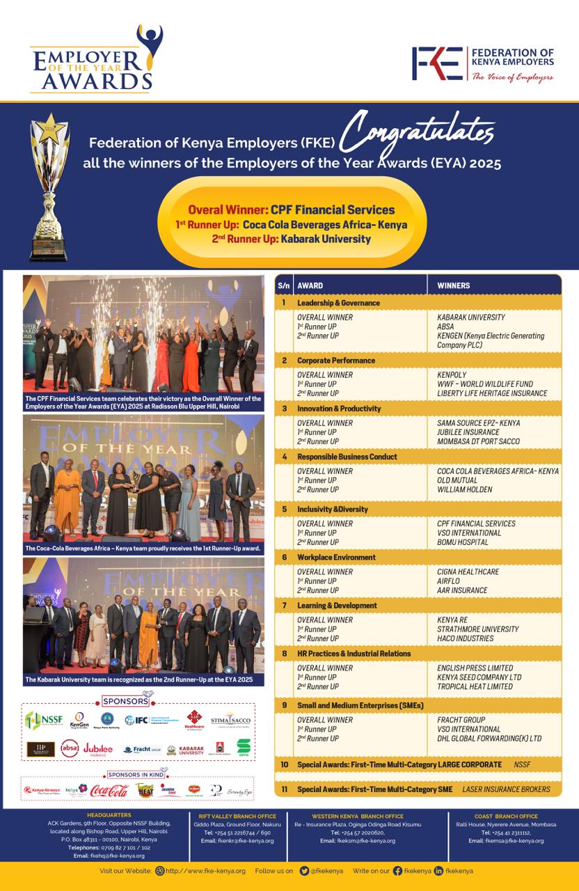 Employer of the Year Awards 2025 Winners 